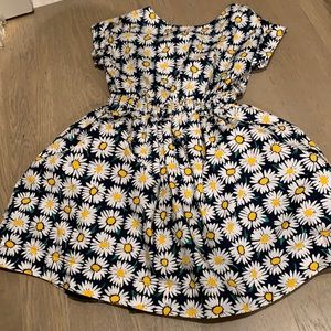 Floral/daisy short sleeve Crewcuts dress with open back - size 7